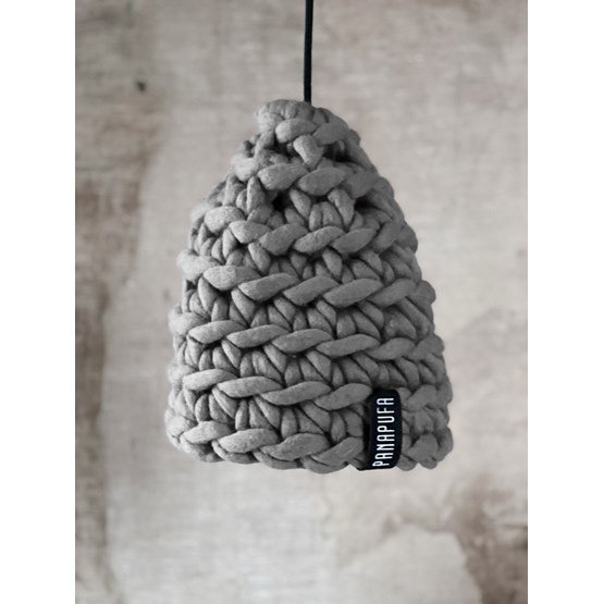 Suspension tressée boho lampe de chambre scandinave - Gris - Design : Panapufa