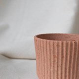 Fluted pot DRYADE - Sienne - Pink - Design : Foghar Studio 3