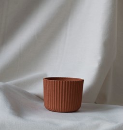 Fluted pot DRYADE - Terracotta