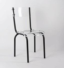 Chaise transparente - Acier thermolaqué Noir 