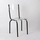 Transparent chair - Black powder coated steel  2