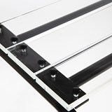 Transparent bench - Black powder-coated steel 3