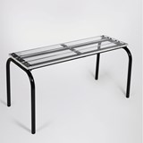 Transparent bench - Black powder-coated steel 2