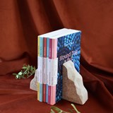 Paire de serre-livres  DRYADE - Albâtre - Blanc - Design : Foghar Studio 3