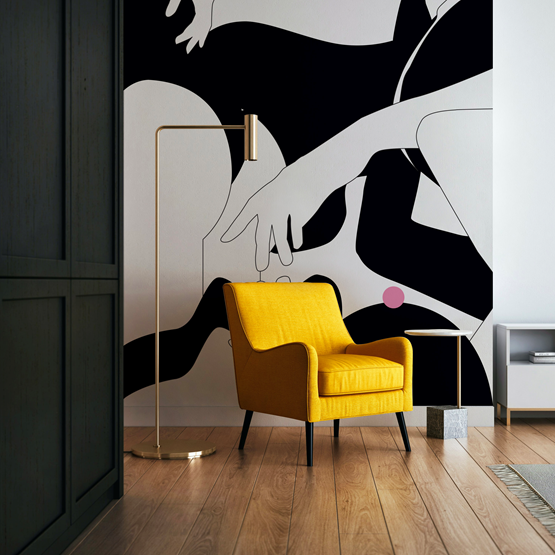 Wall Paper - Bisou Magique - Design : Erostick
