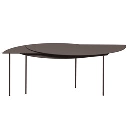 ALHENA Extendable Side Table - Black Steel