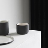 Cappuccino mug 130 ml | dark grey - Grey - Design : Archive Studio 4