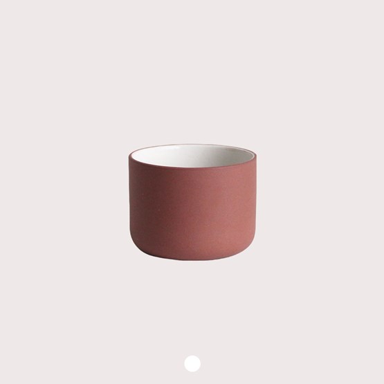 Cappuccino mug 130 ml | terracotta - Red - Design : Archive Studio