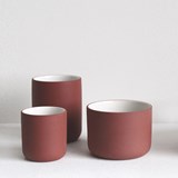 Cappuccino mug 130 ml | terracotta - Red - Design : Archive Studio 3