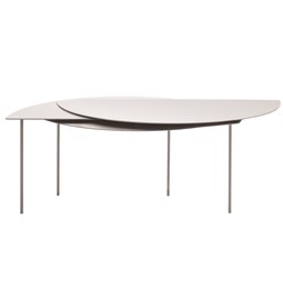 ALHENA Extendable Side Table - White Steel