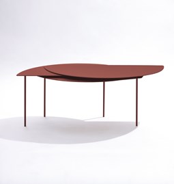 ALHENA Extendable Side Table - Red Steel 