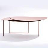 Table Basse extensible ALHENA - Acier couleur brique 2