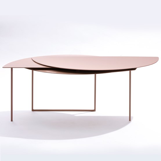 Table Basse extensible ALHENA - Acier couleur brique - Design : Jacobsroom