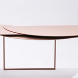 Table Basse extensible ALHENA - Acier couleur brique 4