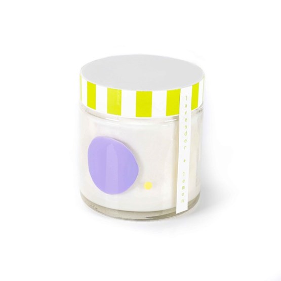 Glass Candle - LAVENDER & LEMON - Multicolor - Design : To from