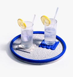 HOOP tray, blue - éco-résine