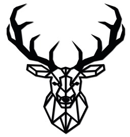 Deer head - Black