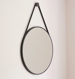 Miroir Rond Suspendu LOOP - Noir