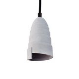 Lampe suspension en béton accessoires noirs - Flanelle 3