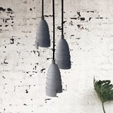 Lamp concrete suspension black accessories - Triple flannel 5