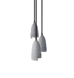Lamp concrete suspension black accessories - Triple flannel