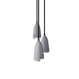 Lamp concrete suspension black accessories - Triple flannel 2