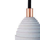 Luminaire suspension en béton accessoires cuivres - Flanelle triple - Béton - Design : Gone's 4