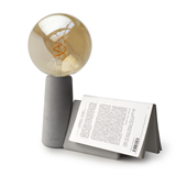 Lampe de table PHARE avec marque-page et Ampoule LED style Edison - Béton - Design : Gone's 6