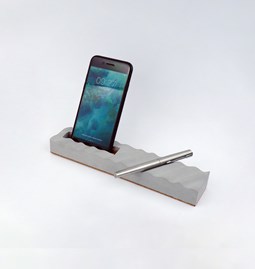 Concrete Pen and Phone Holder - Wave