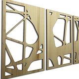 Triptych frame Curves - Verni - Light Wood - Design : Ryny Design 3
