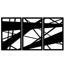 Triptych frame Straight - Black