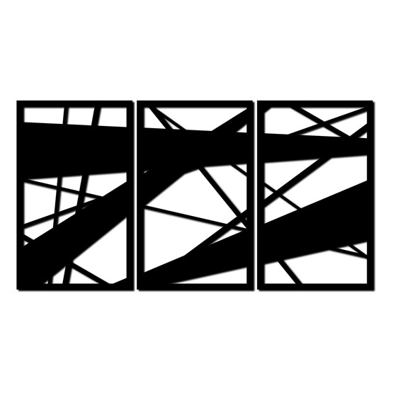 Triptych frame Straight - Black - Black - Design : Ryny Design