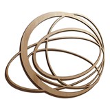 CIRCLES Wall decoration - Lacquered - Light Wood - Design : Ryny Design 3