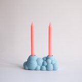 Molecules - Double candle holder - Blue marble - Marble - Design : Extra&ordinary Design 3