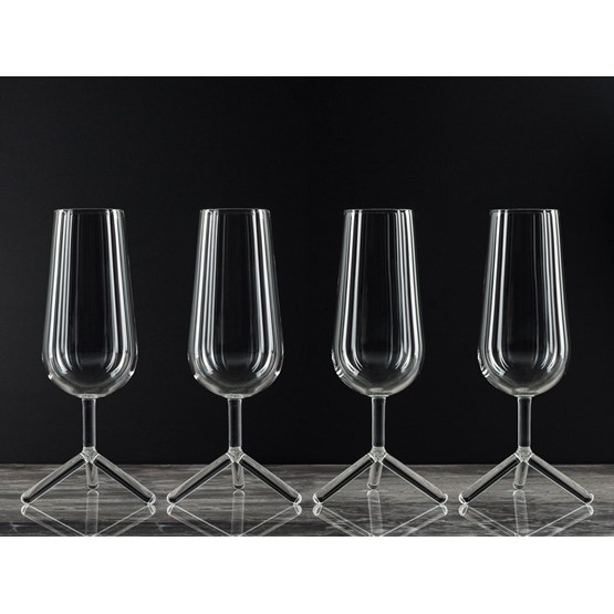 Set de 4 coupes à champagne TRIPOD - Design : Maarten Baptist