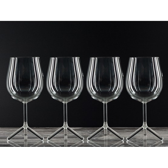 Set de 4 verres à vin rouge TRIPOD - Blanc - Design : Maarten Baptist