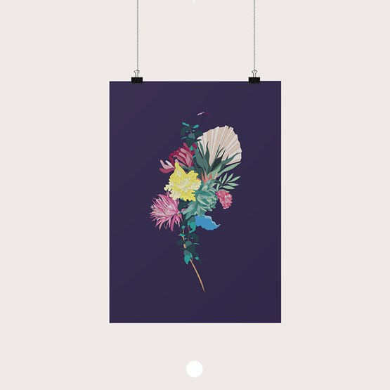 Bouquet Poster - Multicolor - Design : Erostick