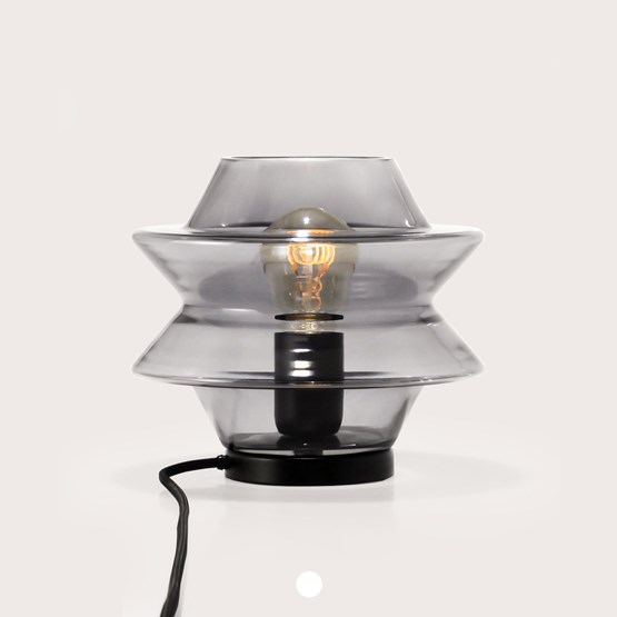 Lampe à poser en verre soufflé KATY en Gris Anthracite - Verre - Design : Kulile
