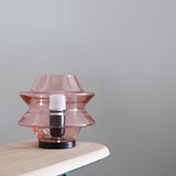 Blown Glass Table Lamp KATY in Rose Blush 3