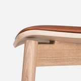 OTIS Chair - Oak + Cognac Leather Seat & Back - Light Wood - Design : John Green 3