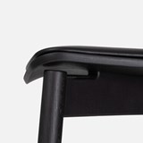 Chaise OTIS - Noir + Assise en cuir noir - Noir - Design : John Green 3