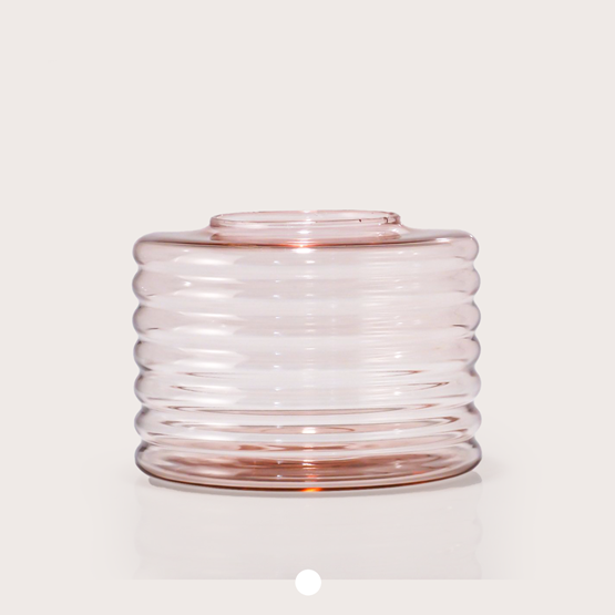 Vase déco en verre soufflé LUKA en Rose Blush - Verre - Design : Kulile