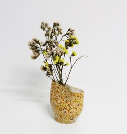 MARMORITE vase - Yellow