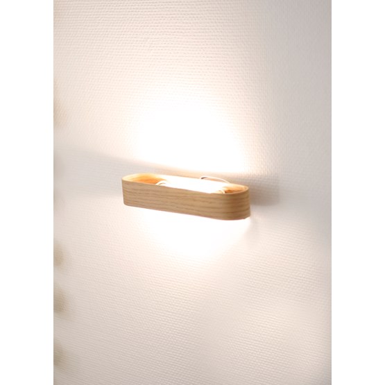 Wood bent - Wall light  - Dark Wood - Design : Maxime Ly