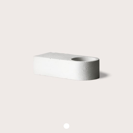 Arch candle holder - Sandblasted white concrete - Concrete - Design : AKARA.