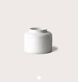 Bottle candle holder - Sandblasted white concrete