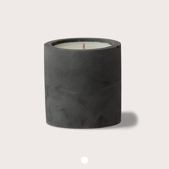 Concrete scented candle - Anthracite - Aloe Vera - Concrete - Design : AKARA.