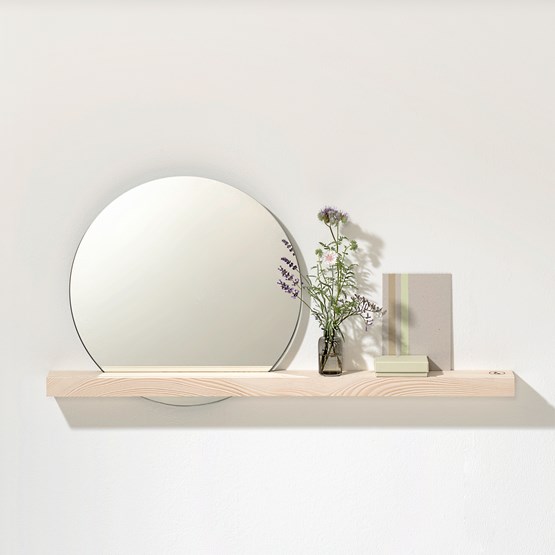 SILVER FIR 01 Wall Mirror - oiled silver fir - mirror left - Light Wood - Design : weld & co