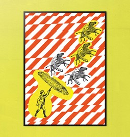 PUNK Collage poster - Flying horses