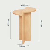 Table d'appoint ANKA en chêne naturel - Bois clair - Design : Kulile 2